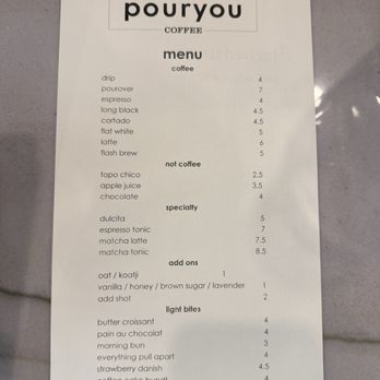 Pouryou Coffee - Menu 5/2026 - Coffee & Tea Near Me - Covina, California Pouryou Coffee - Menu 5/2026 - Coffee & Tea Near Me - Covina, California