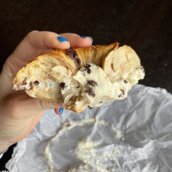 Everything Bagel Cafe - Chocolate chip bagel with cannoli creme cheese - Bagels Near Me - North Wales, Pennsylvania Everything Bagel Cafe - Chocolate chip bagel with cannoli creme cheese - Bagels Near Me - North Wales, Pennsylvania