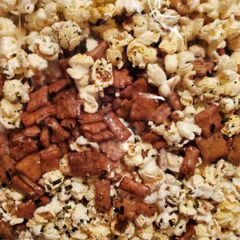 L1 Iniki Popcorn - Close up of the Large Volcano: butter, furikake, mochi crunch. - Popcorn Shops Near Me - Aiea, Hawaii L1 Iniki Popcorn - Close up of the Large Volcano: butter, furikake, mochi crunch. - Popcorn Shops Near Me - Aiea, Hawaii