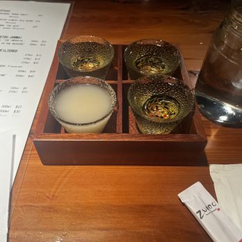 Zundo Ramen & Donburi -Mason - Flight of sake - Ramen Near Me - Mason, Ohio Zundo Ramen & Donburi -Mason - Flight of sake - Ramen Near Me - Mason, Ohio