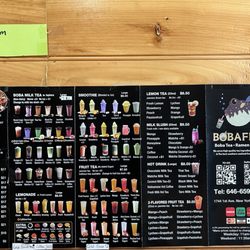 The menu