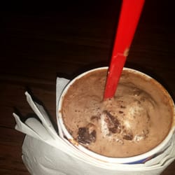 Dairy Queen - My wife went to the DQ on beltline, here is the color the chocolate extreme is supposed to look like:-)