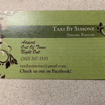 Taxi By Simone - Card - Taxis Near Me - Fort Wayne, Indiana
