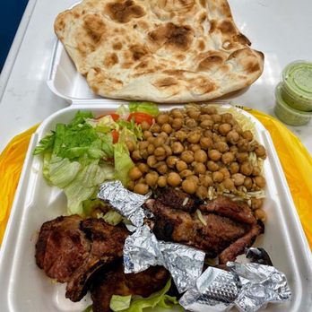 Kabob Palace - Lamb, chickpeas, rice and salad - Afghan Near Me - Arlington, Virginia Kabob Palace - Lamb, chickpeas, rice and salad - Afghan Near Me - Arlington, Virginia