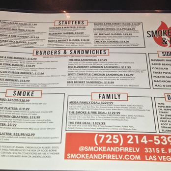 Smoke & Fire - Menu - Barbeque Near Me - Las Vegas, Nevada Smoke & Fire - Menu - Barbeque Near Me - Las Vegas, Nevada
