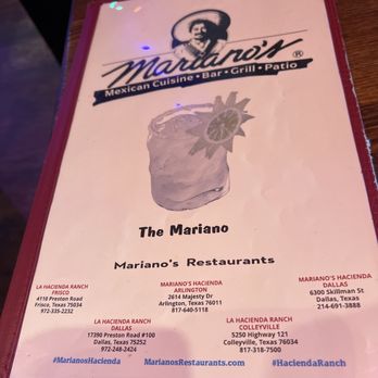 Mariano’s Hacienda Ranch - Menu - Mexican Near Me - Arlington, Texas