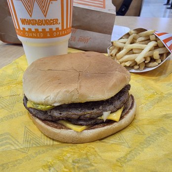 Whataburger - Double Cheeseburger, indistinguishable from McDonald's, fries were good. - Burgers Near Me - San Antonio, Texas Whataburger - Double Cheeseburger, indistinguishable from McDonald's, fries were good. - Burgers Near Me - San Antonio, Texas