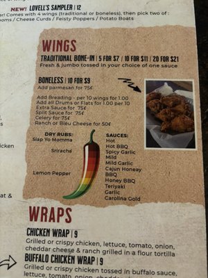 Menu photo 3 Lovell's Tavern Columbus, OH
