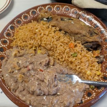Azteca Mexican Grill - Chile Relleno /with rice and beans - Mexican Near Me - Oklahoma City, Oklahoma Azteca Mexican Grill - Chile Relleno /with rice and beans - Mexican Near Me - Oklahoma City, Oklahoma