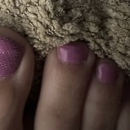 Pedicure with regular polish-hours after getting my pedicure, the paint didn't fully dry and my sock left an imprint in my polish