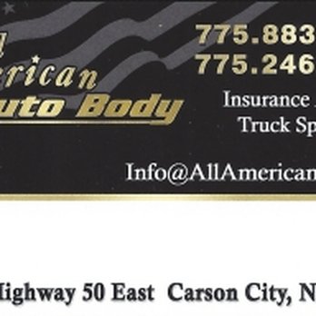 All American Auto Body - Business card. - Body Shops Near Me - Mound House, Nevada
