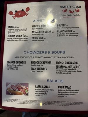 Menu photo 3 The Happy Crab Eastport, ME Menu photo 3 The Happy Crab Eastport, ME