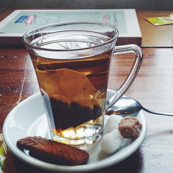 Het Steen - Hot tea at their cafe. - Castles Near Me - Antwerp, VAN