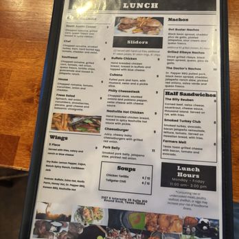 Third Base - Menu - Sports Bars Near Me - Round Rock, Texas