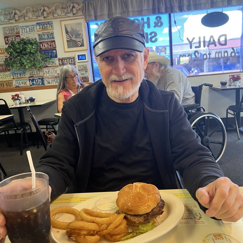 Otto's Empire Diner - Joe,is enjoying his burger & onion rings & his Pepsi - Diners Near Me - Phoenix, Arizona Otto's Empire Diner - Joe,is enjoying his burger & onion rings & his Pepsi - Diners Near Me - Phoenix, Arizona