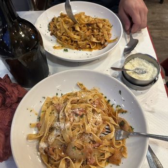 La Sirena - TAGLIATELLE ALL' AMATRICIANA (bottom); TAGLIATELLE AI FRUTTI DI MARE (top) - Pizza Near Me - Paris, 75 La Sirena - TAGLIATELLE ALL' AMATRICIANA (bottom); TAGLIATELLE AI FRUTTI DI MARE (top) - Pizza Near Me - Paris, 75