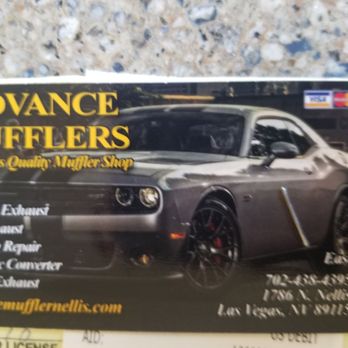 Advance Muffler & Tires - Business card for Advance Mufflers - Auto Parts & Supplies Near Me - Las Vegas, Nevada