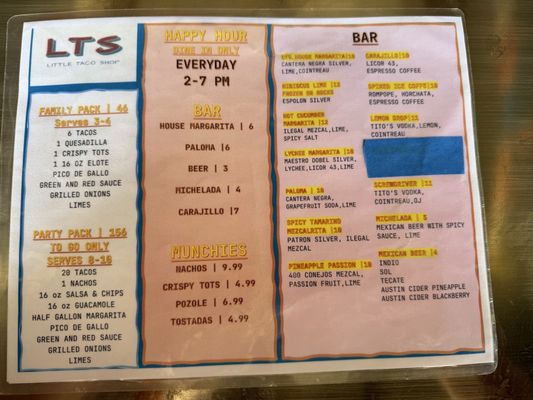 Menu photo 2 Little Taco Shop Houston, TX