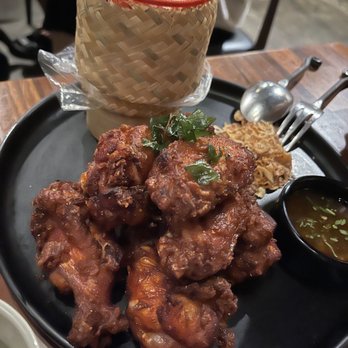 Hanuman Thai Eatery - Ha gai fried chicken with sticky rice - Thai Near Me - Costa Mesa, California Hanuman Thai Eatery - Ha gai fried chicken with sticky rice - Thai Near Me - Costa Mesa, California