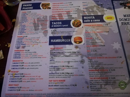Menu photo 1 Wallaby Australian Pub Magenta, MI