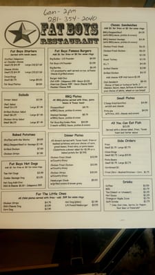 Menu photo 8 Fat Boy's Restaurant New Caney, TX Menu photo 8 Fat Boy's Restaurant New Caney, TX