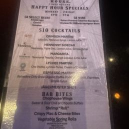 Happy Hour menu Happy Hour menu