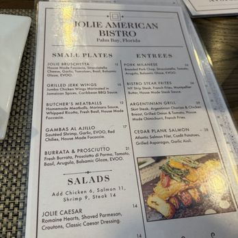 Jolie American Bistro - Menu - Beer Bar Near Me - Palm Bay, Florida