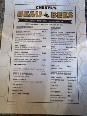 Menu photo 1 Cheryl’s Beau Bees Smithville, TN Menu photo 1 Cheryl’s Beau Bees Smithville, TN