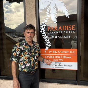 Paradise Chiropractic Main - Dr Roy Genatt D.C. is the gentlest and safest Chiropractic care provider in Maui! - Sports Medicine Near Me - Wailuku, Hawaii Paradise Chiropractic Main - Dr Roy Genatt D.C. is the gentlest and safest Chiropractic care provider in Maui! - Sports Medicine Near Me - Wailuku, Hawaii