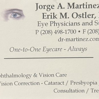 Jorge A Martinez MD - Business Card - Ophthalmologists Near Me - Nampa, Idaho Jorge A Martinez MD - Business Card - Ophthalmologists Near Me - Nampa, Idaho