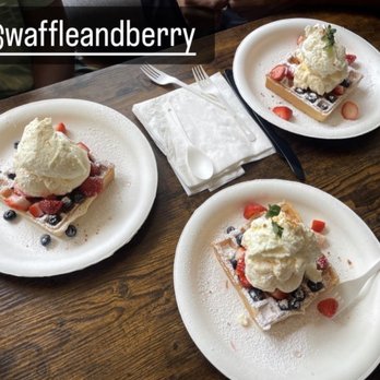 Waffle and Berry - Just 3 half orders of the Berries N' Cream - Waffles Near Me - Honolulu, Hawaii