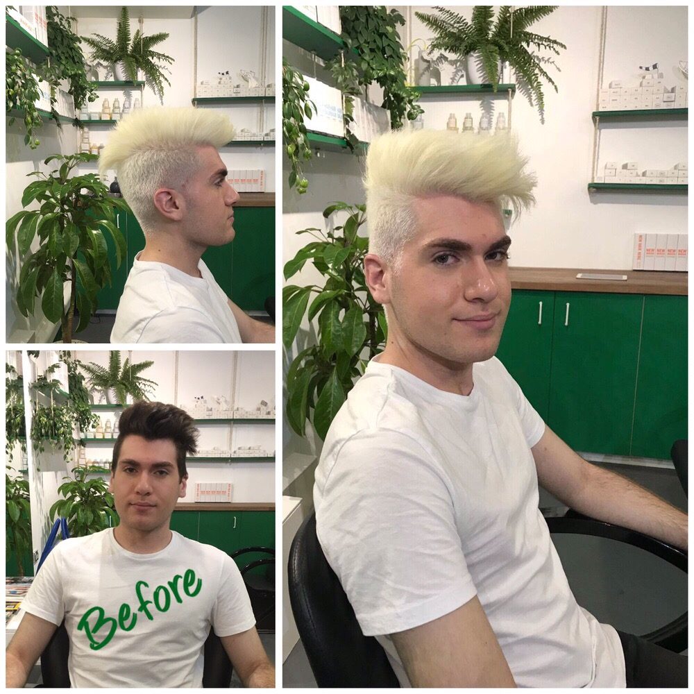 Men Hair Makeover By Mario Using Ammonia Free Hair Bleach From