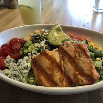 True Food Kitchen - Healthy food in Naples, FL. Good earth kale Cobb salad with salmon at the True Food Kitchen in Naples, FL in the Waterside Shops. - Vegetarian Near Me - Naples, Florida True Food Kitchen - Healthy food in Naples, FL. Good earth kale Cobb salad with salmon at the True Food Kitchen in Naples, FL in the Waterside Shops. - Vegetarian Near Me - Naples, Florida