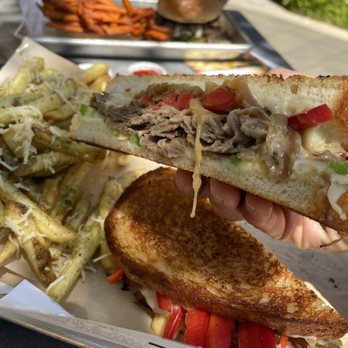 The Melt - Steak and cheese melt, Garlic Parmesan Fries - Sandwiches Near Me - Folsom, California The Melt - Steak and cheese melt, Garlic Parmesan Fries - Sandwiches Near Me - Folsom, California