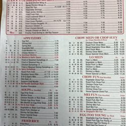 Sunrise Restaurant - Menu