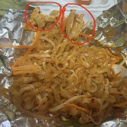 A very sad Pad Thai with "chicken" A very sad Pad Thai with "chicken"