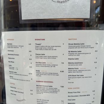 Mandarin Coffee Stand - Menu - Coffee & Tea Near Me - Pasadena, California Mandarin Coffee Stand - Menu - Coffee & Tea Near Me - Pasadena, California