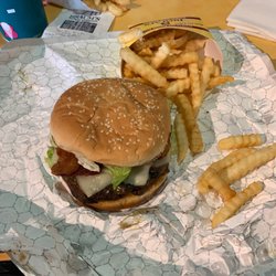 Braum's Ice Cream & Dairy Stores - Bacon Mushroom Cheeseburger and fries