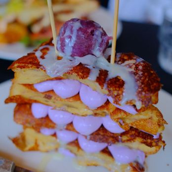 Barrel & Bacon - Ube French Toast - Cocktail Bars Near Me - Seattle, Washington Barrel & Bacon - Ube French Toast - Cocktail Bars Near Me - Seattle, Washington