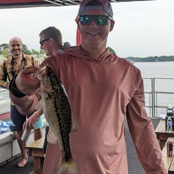 Carolina Tiki - Spotted bass caught from the pontoon - Boat Charters Near Me - Mooresville, North Carolina