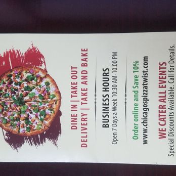Pizza Twist - Menu page 1 - Pizza Near Me - Ashburn, Virginia