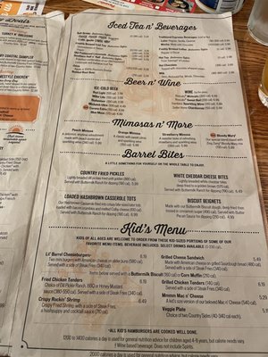 Menu photo 3 Cracker Barrel Old Country Store Mebane, NC