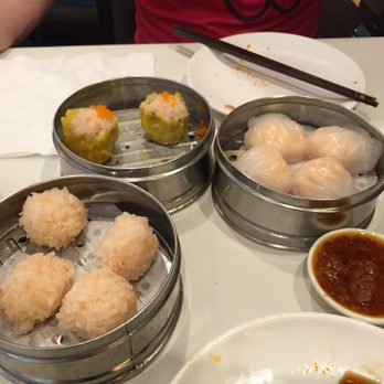 Capital Seafood - From left to right: sticky rice shrimp dumpling, pork and shrimp shu mai, shrimp har gow - Dim Sum Near Me - Arcadia, California Capital Seafood - From left to right: sticky rice shrimp dumpling, pork and shrimp shu mai, shrimp har gow - Dim Sum Near Me - Arcadia, California