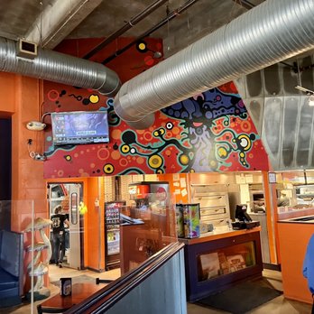 Mellow Mushroom - the interior of a restaurant - Pizza Near Me - Durham, North Carolina