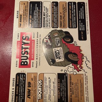 Busty's - Menu - Dive Bars Near Me - Austin, Texas