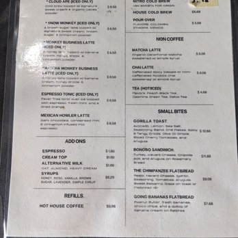 Ape Coffee - Current Menu - Coffee & Tea Near Me - Orange, California