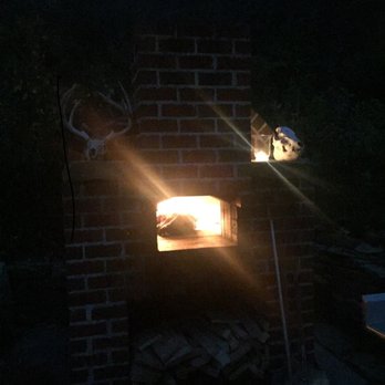 Carriage House Farm - The fireplace at night - Honey Near Me - North Bend, Ohio