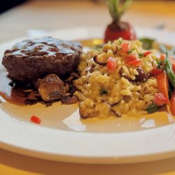Scott's Seafood - Small size filet mignon with risotto