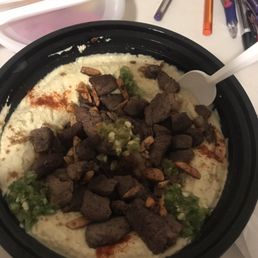 Rib Eye Hummus Bowl from Salam Falafel