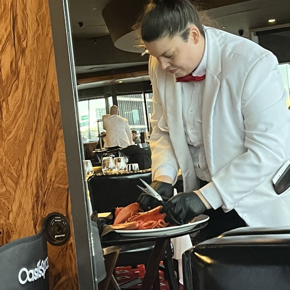 Table side lobster service Table side lobster service